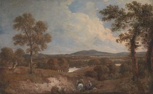 Landschap met figuren op de voorgrond door George Howland Beaumont